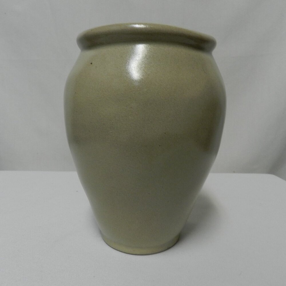 Hearth & Hand Magnolia Urn Vase ceramic 7.5" Tall Jar smooth beige brown Pottery